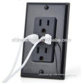 Amerial electrical wall mounted power outlet socket usb wall socket 240v USB port wall socket for hotel supplier